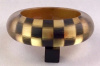 LG28 handpainted black/gold checkerboard bangle
